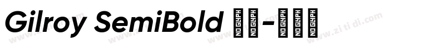 Gilroy SemiBold 字体字体转换